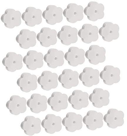 BESPORTBLE Filtering Sponges for Bathtubs and Swimming Pools 30pcs White Flower-Shaped Absorb Dirt and Grease Efficiently , Sturdy Sponge Filter for Kitchen and Bathtub Cleaning