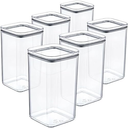 SUSTANIA Vorratsdosen-Set â€“Vorratdosen Luftdicht - 6 x 1,5L-teiliges Vorratsdosen-Set - Frischhaltebox mit Deckel,Behälter, Dosen, Aufbewahrungssbox, transparent