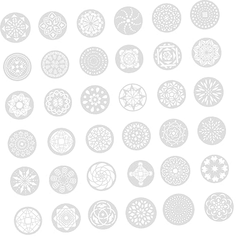 SEWACC Geometrische Schablonen 42 Stück Mandala-vorlagen Wiederverwendbare Malschablonen Für Projekte