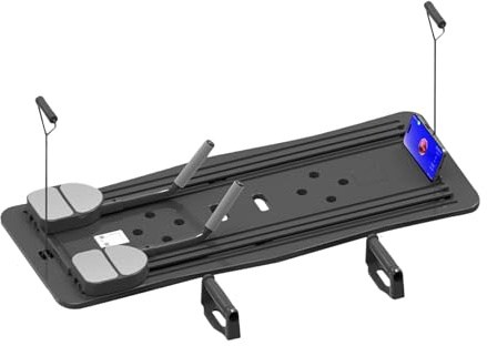 Pilates-Board, Pilates-Reformer-Set, faltbares Pilates-Reformer-Board, Bauchmuskel-Rollen-Trainingsbrett mit Ellenbogenstütze, automatischer Rückprall-Bauchbrett, Bauchmuskel-Trainingsgerät,