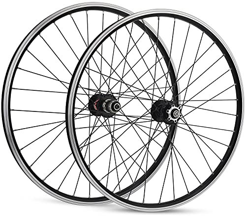 MTB-Felge 26 Zoll Laufradsatz Fahrrad Vorderrad Hinterrad 32 Speichen Mountainbike Laufradsatz Scheiben-/Felgenbremse 7 8 9 10 11 Gang Kassette QR Abgedichtete Lagernaben (Lieferung aus den USA)