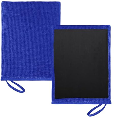 KAIRUIERD Car Wash Mitt 2 Pcs Blue Microfiber Clay Mitt for Car Detailing