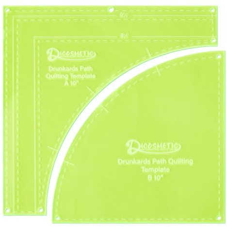 DICOSMETIC 2 Stück Quiltvorlagen Acryl Quilting Vorlagen Lineale 20.5/25.5cm Quilting Lineal Acryl Patchwork Lineal Quiltschablonen Set Für Bastelprojekte DIY Nähen