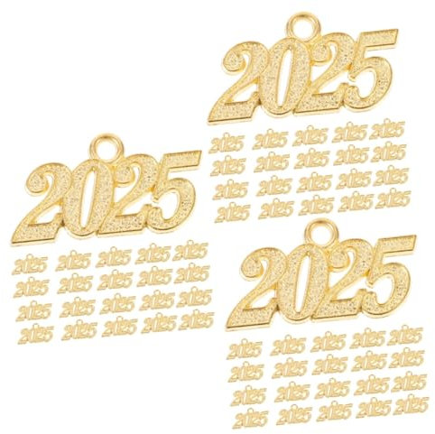 KITANDOVE 90 Pz Ciondolo 2025 Ciondoli Per Gioielli Fascino D'oro Ciondoli Dell'anno 2024 Dell'anno 2025 Orecchini Albero Della Vita D'oro Collane Golden Lega Di Zinco