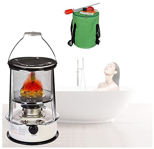 NTALJC Chauffage à Convection Portable léger au kérosène, brûleur de cuisinière de Camping 6 L, Non électrique, économe en Carburant pour Chauffage intérieur et extérieur, tonnelle de Jardin, Blanc,