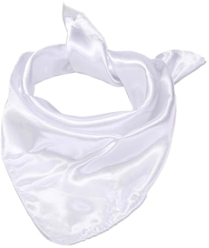 1 Stück 50x50cm Damen Seidenschal,Kleines Quadratischer Halstuch Einfarbiger Weicher Seidentuch,Satin Seidentuch Stola Seidenkopftuch Vintage Schal Elegante Silk Scarf Geschenk für Frauen,Grün