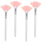 HAPINARY Brush Fan Makeup Brush 4pcs for Facials Blending Highlighting Setting Powder Comfortable Grip