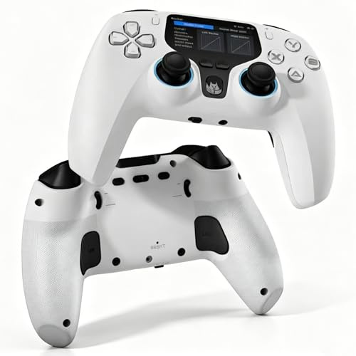 NBCP Wireless Controller with Interactive Screen for PC Windows 7,8,10,11/Android/iOS,Hall Effect Stick & Trigger, Programmable Buttons, Turbo Function, 5-Level Vibration Feedback,6-axis Gyro