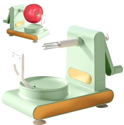fkngcp Obstschäler, Birnenschäler, Multi -Obst -Maschine, Rotary Potato Corer, Peeling Machine sicher und schnell schälen Mango -Zitrone, Pfirsich, Orange, Hellgrün