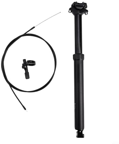 Tija de sillín con cuentagotas de enrutamiento de cable interno, 31,6 mm, aleación de aluminio, tija telescópica, altura ajustable, con control remoto