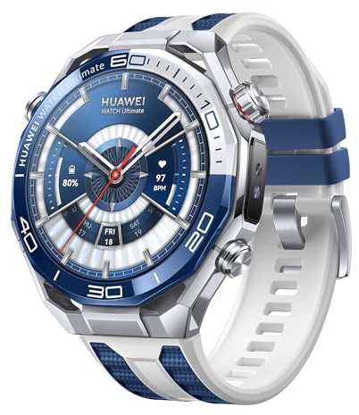 Huawei Watch Ultimate 2 Smart Watch, GPS, Zirkonium-basiertes Flüssigmetallgehäuse, 150-Meter-Tauchuhr, Sonar-basierte Unterwasserkommunikation, Genauer Gesundheitsmonitor, eSIM-Mobilfunkanrufe, Blau