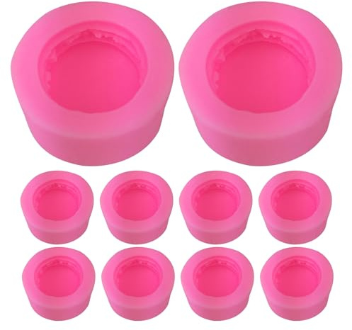 OSALADI Stampo in Silicone Alimentare per Macaron 3D 10 Pezzi Set Stampi per Biscotti Cupcake Candele e Sapone Utensile da Forno Flessibile per Decorazioni Torte e Progetti Fai da Te