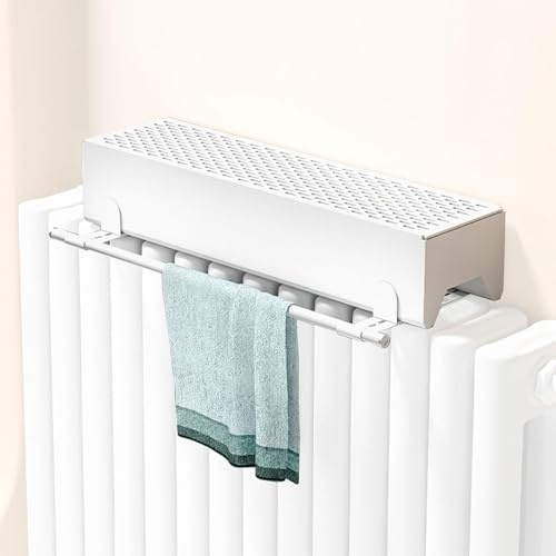 Umidificatore for termosifone, Umidificatore evaporativo Non richiede elettricità, Materiale in alluminio, Con asta stendino retrattile for camera da letto e soggiorno(80cm/31in)