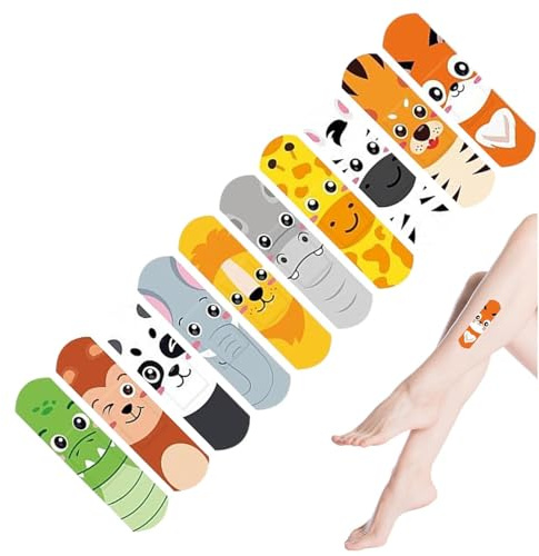 Kids Bandages - Colorful Adhesive Bandage, Dressing with Breathable Protection, Wound Care Dressing, Protective Strips Band Aid, Supplies, Cartoon Bandages for Minor Cuts Scrapes Care