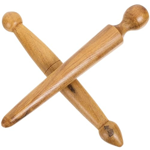 Genérico Palitos de Masaje para Pies y Manos 2 Piezas de Madera para Reflexología Podal, Herramienta para Masaje Manual Función de Ablandar Callos y Relajación Muscular en Casa