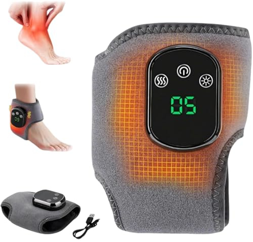 Fussmassagegerat Elektrisch Testsieger 3-in-1 Massagegerät Füße Mit Wärme Und Vibration Für Knöchel, Kabelloser Fußwärmer Wiederaufladbar Für Zuhause Büro Und Reise (1 Stück)