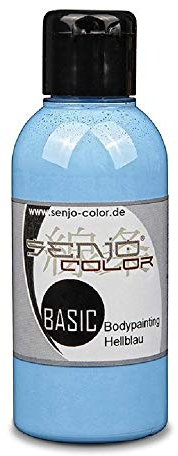 Senjo Color Body Painting 75ml | Flüssige Körperfarbe | für Pinsel und Airbrush | Made in Germany (Hellblau)
