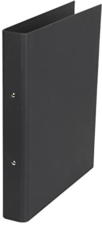 BIGSO RINGO Ringbuch mit 2 Ringen – schmaler Ordner aus Faserplatte und Papier – Ringhefter für Dokumente, Klarsichthüllen oder Trennblätter – dunkelgrau