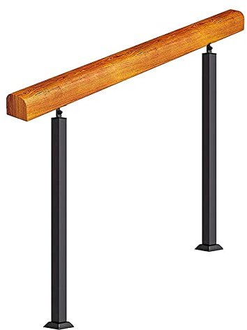 Corrimano per gradini Esterni, Adatto a 1 o 5 gradini Ringhiera per Scale Esterna Flessibile Ringhiere di Transizione Angolo Regolabile per gradini in Cemento o Scale in Legno (Size : 80cm/32inch)