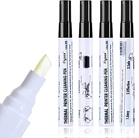 Thermal Printer Printhead Cleaning Pen for Thermal Receipt Shipping Label POS Card Printer Cleaner 4pcs