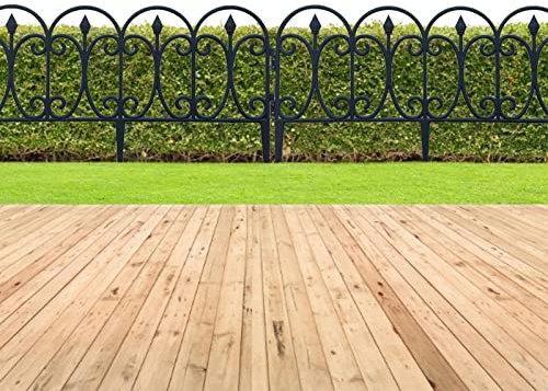 Valla de barrera para jardín, 5 piezas, para jardín, césped, patio, parterres, valla decorativa para bodas