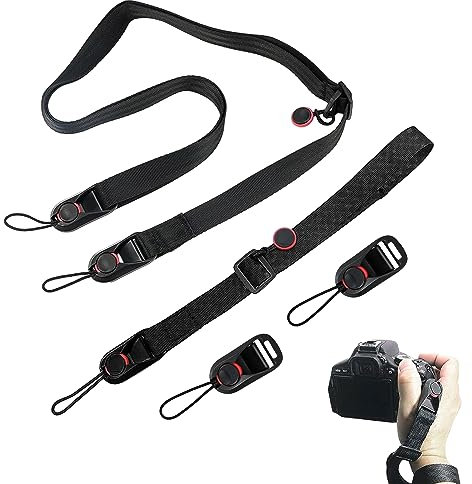 RYAN 2 Pièces Bandouliere Appareil Photo avec 2 Attache Rapide Boucle de Caméra Courroie Aappareil Photo en Nylon Accessoire pour Différents Types D'appareils Photo Caméscopes