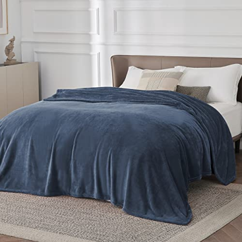 BEDSURE Kuscheldecke Flauschig Decke Fleecedecke - Wohndecke Warm Winter Weich, Sofadecke XXL, Decke Couch Blanket, Wohn- & Kuscheldecken Große 230x270cm, Sofa überwurfdecke Grau Blau