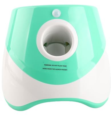 EIMSOAH Lanzador Automático de Pelotas para Perros, Mini Lanzador de Pelotas de Tenis Recargable, Lanzador Interactivo de Pelotas para Mascotas de 3 Modos para Jugar en Interiores y