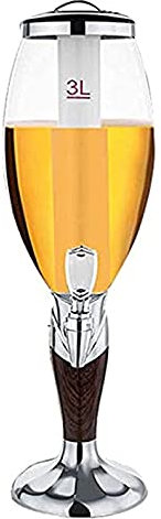 Dispensador de cerveza dispensador de bebidas con grifo Columna de cerveza de 3 litros con refrigeración por hielo, Torre de cerveza con luz, Dispensador de cerveza, Dispensador de bebidas con g
