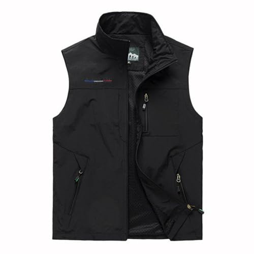 RUMAOZIA Chaleco de verano para hombre, ligero, para exteriores, tallas grandes, chaleco de pesca, chaleco de caza, sin mangas, chaqueta de camping, chaleco de trabajo, transpirable, deportivo,