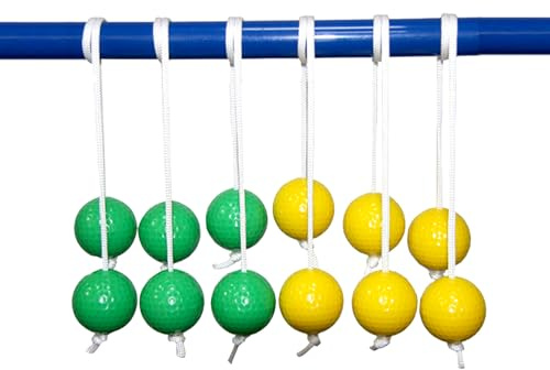 Feirdhoo Ladder Palle 6 paia di palline da golf, 42 mm, pratica da golf, allenamento sportivo, set di palline da golf, accessori di ricambio, palla da lancio per giochi sportivi
