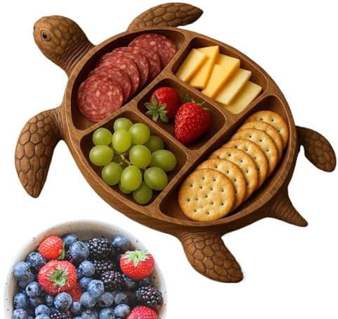 Genérico Tabla De Madera Para Embutidos - Tabla De Quesos Y Fiambres | Fuente De Madera Para Aperitivos Cocina Celebraciones Snacks Entrantes Fruta Sushi