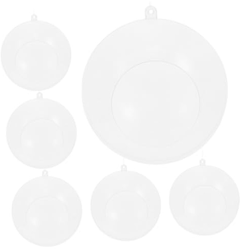 Ipetboom Acrylic Air Plant Holder Globe Terrarium Set 6pcs 10cm Hollow Spherical Succulent Display Container with 5.5cm Opening for Indoor Garden Decor and Table Centerpiece