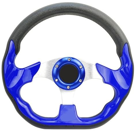 Volante Deportivo Universal De 13 Pulgadas Y 320 Mm De Aluminio Y Poliuretano Para Competición Levas cambio en el volante(AZUL)