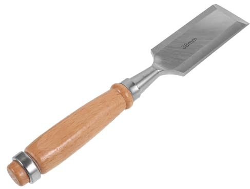 HORIALENCE Ciseau à Sculpter Bois 38 Mm Plat Acier Solide Outil de Sculpture sur Bois Précis pour Menuiserie Bricolage et Gravure Artisanale