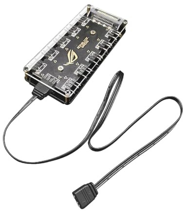 ARGB Splitter Cable Efficient 3 Pin 11 Port Addressable Splitter Hub | ARGB Motherboard Extension Cable Efficient 11 Port Fan Controller System Link Multiple Points Hub Cable Multiple Points for
