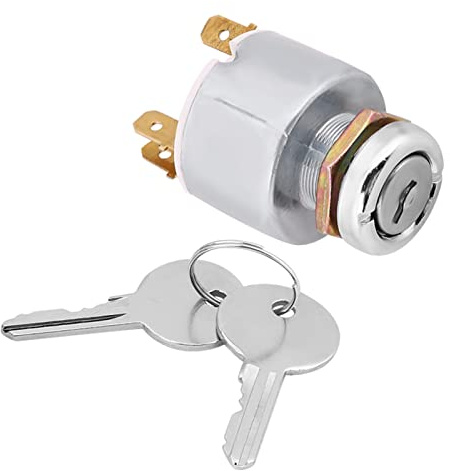 Yctze SPB501 Interruttore SPB501 Accensione SPB501 Avviamento 12V Universale 3 Posizioni On Off Start Interruttore di Accensione Foro nel Pannello in Metallo da 19 Mm con 2 Chiavi per