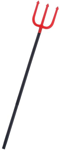Trident du diable, rouge et noir, 3 pièces, 110 cm (US)