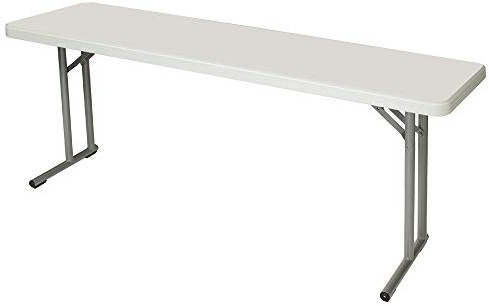 OEF Furnishings OEFBT-SEM1872 Commercial-Grade Premium Industrial Seminar Folding Table with Thick Blow-Molded Top and 16-Gauge Cantilever Steel Legs (Seminar, 18 × 72, Speckled Gray Top)