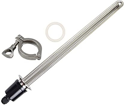 YEZIO Immersion Heater 1.5 Tri Clamp(OD50.5) All SUS304 Electric Tubular Heater Immersion Water Heating Element (Color : Heater clamp, Voltage : 1)