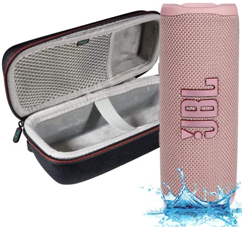 JBL Flip 6 Haut-parleur Bluetooth Portable Étanche, Enceinte Connectée, Enceinte Exterieur, Son Puissant et Basses Profondes, Étanchéité IPX7, 12 Heures de Lecture avec Étui Rigide Megen Rose