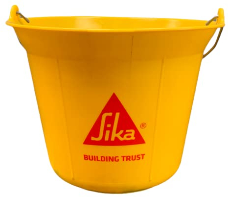 Sika - Masonry Bucket for Mixing, Dosing and Transportation of Mortars, Sealants and Tile Glues, 11 L, Yellow