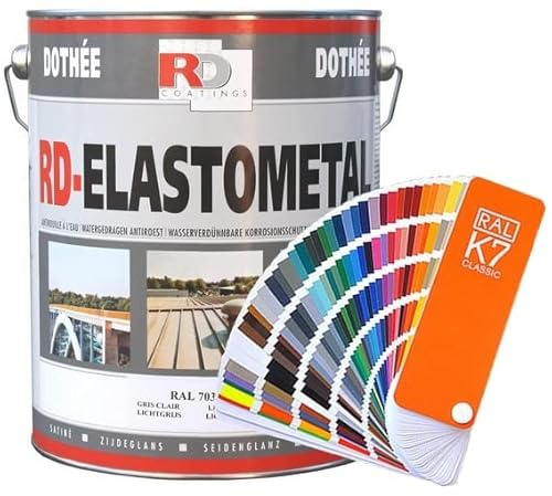 RD Coatings 1L Farbe Metallschutzfarbe Metallschutzlack | RAL 7001 Stahlgrau | Dicht | Anti-Rost | Unterbodenschutz Überlackierbar | Wetterfester Wetterbeständig Lack | für Stahl, Metall, Aluminium