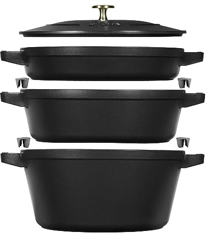 Staub La Cocotte 4.2 L Round Cast Iron Casserole Baking Dish