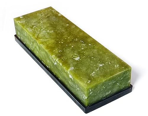 Knife Sharpening Stone,10000 Grit Sharpener Whetstone Final Fine Polishing Natural Green Honing Oilstone for Knives Tools,Cutting Tools 180 * 60 * 30mm (A)
