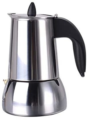 DieffematicKF Coffee Machines Stainless Steel Coffee Maker Pot Fit Gas Induction Cooker Universal Moka Pot Maker Percolator Pot 200/300/450ML Coffee Machine (Color : 450ml)