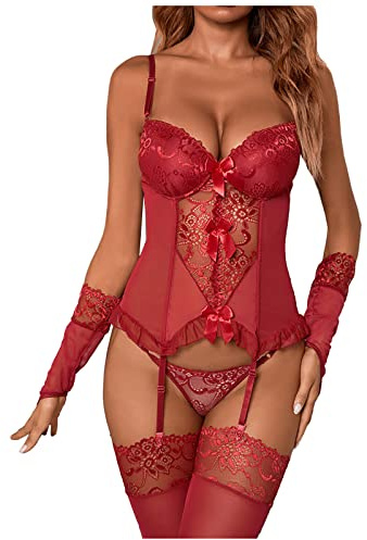 Lingerie Sexy Mujer, Lenceria Muy Transparente Body Sujetador Tangas Corset Ligueros Ropa Abierto Babydoll Lencería Y Atrevida Interior Eróticas Extrema