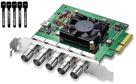 Blackmagic Design DeckLink Duo 2 PCIe Capture and Playback Card | Up to 1080p60 | 4 Channel 3G-SDI | Includes SolidSignal Cable Ties | Authorized Dealer | BDLKDUO2