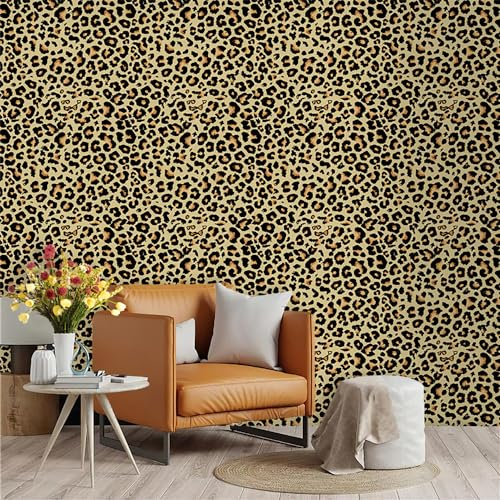 Selbstklebende Tapete Schwarz Orange Gelb Strukturtapete Wandtattoo Schlafzimmer Tapete Selbstklebend Vliestapete Wallpaper for Living Room Tapeten Langlebig Wandschutzfolie 45x600cm