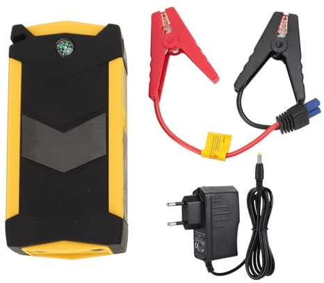 Autobatterie-Starthilfe, 1000 A, 15.000 MAh, 12 V, Tragbare Starthilfe für Autos, Auto-Batterie-Booster-Pack mit Klemmkabeln, USB-Aufladung, LED-Taschenlampe, Starthilfe-Pack für